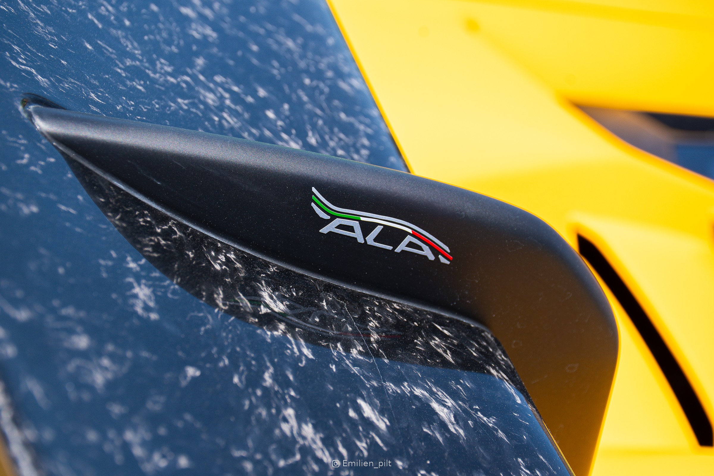 Détail de l'aileron arrière fixe de la Performante
