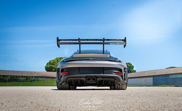 Porsche 911 GT3 RS, vue arrière aileron